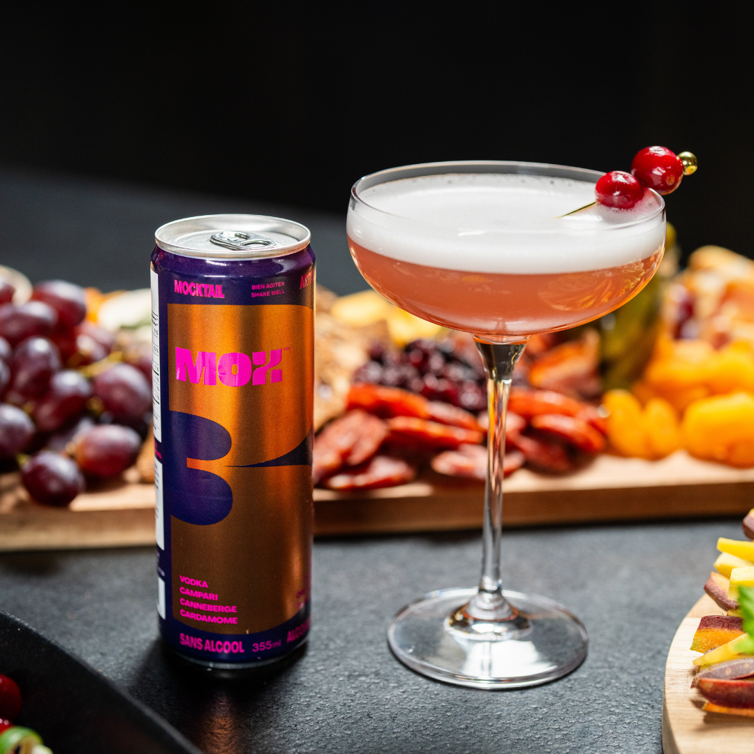 Non Alcoholic Cocktail With Orange Juice And Cranberry Juice Non